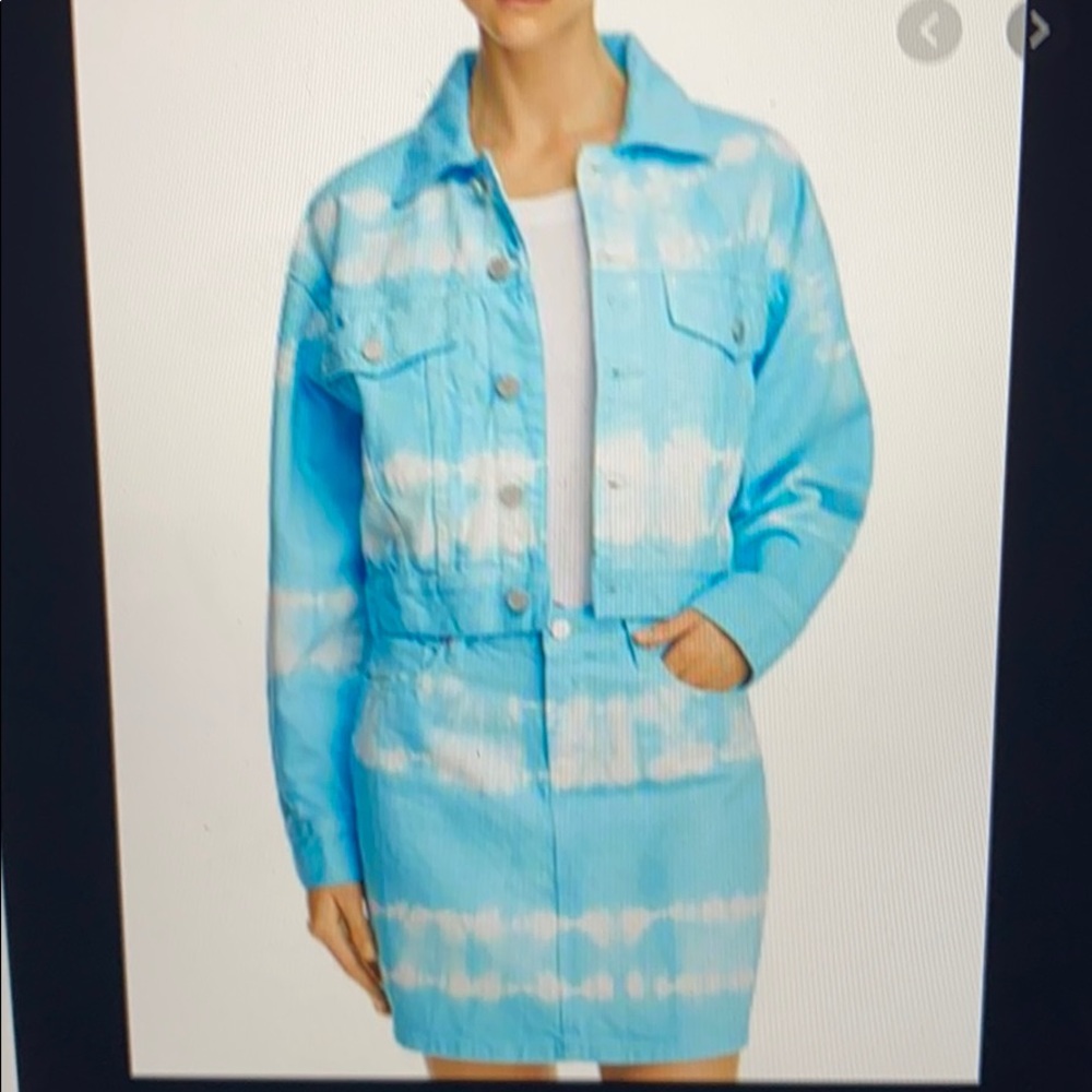 BLANK NYC Tie-dye jacket and skirt EXCLUSIVE